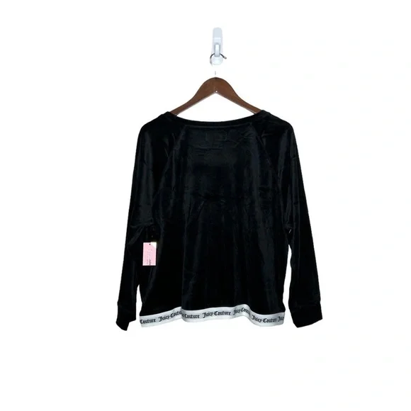 Juicy Couture Velour Black Pajama Loungewear Sleepwear - Picture 5 of 12